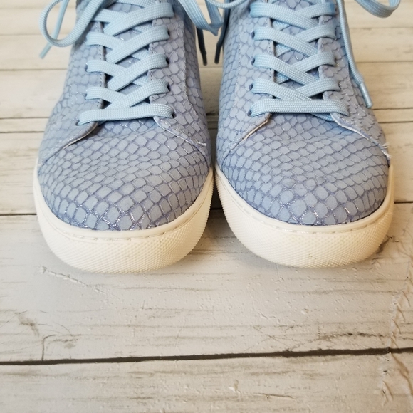 Kenneth Cole NY KAM Snake Embossed Leather Lace Up Sneakers - Picture 4 of 12